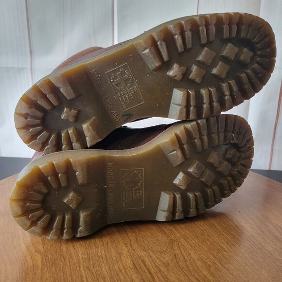 Vintage Y2k Dr. Martens 8287 Brown Leather Boots, Men’s 7, Air Wair, Y2K Chunky - Picture 5 of 12